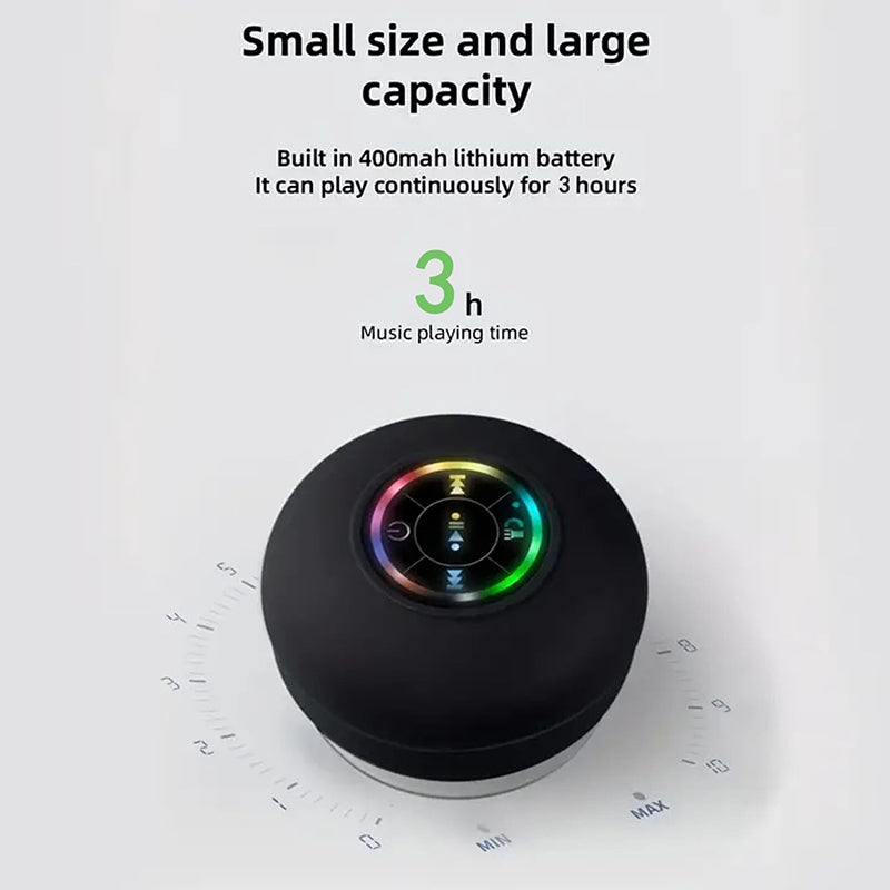Lisslune | Mini Bluetooth Shower Speaker with LED Light
