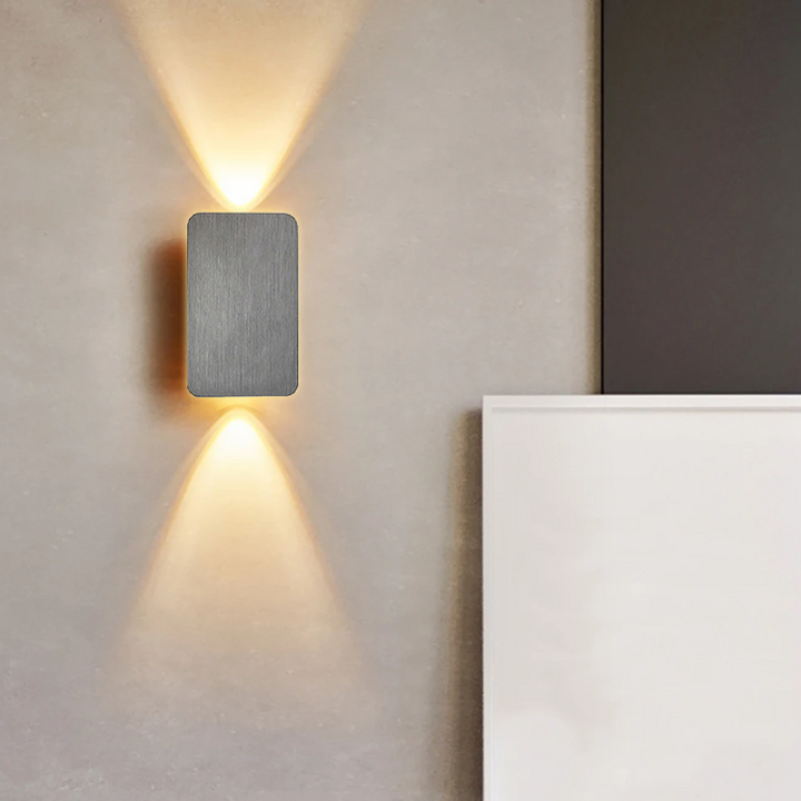 Lisslune | Aria Modern Square Wall Lamp – Up and Down Lighting for Bedroom and Living Room