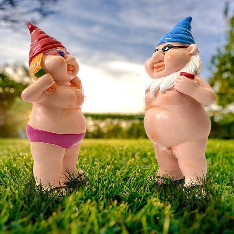 Lisslune | Cheeky Garden Gnome Funny Statue