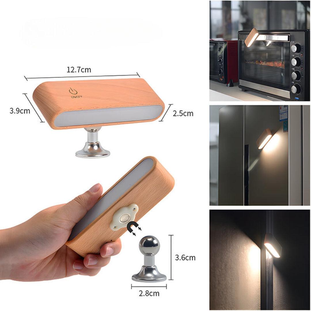 Lisslune | VersiRotate - Minimalistic rechargeable wooden lamp