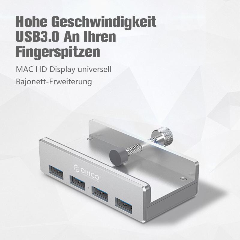 Lisslune | Mountable USB 3.0 adapter hub on the desk side