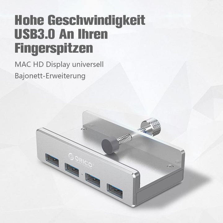 Lisslune | Mountable USB 3.0 adapter hub on the desk side