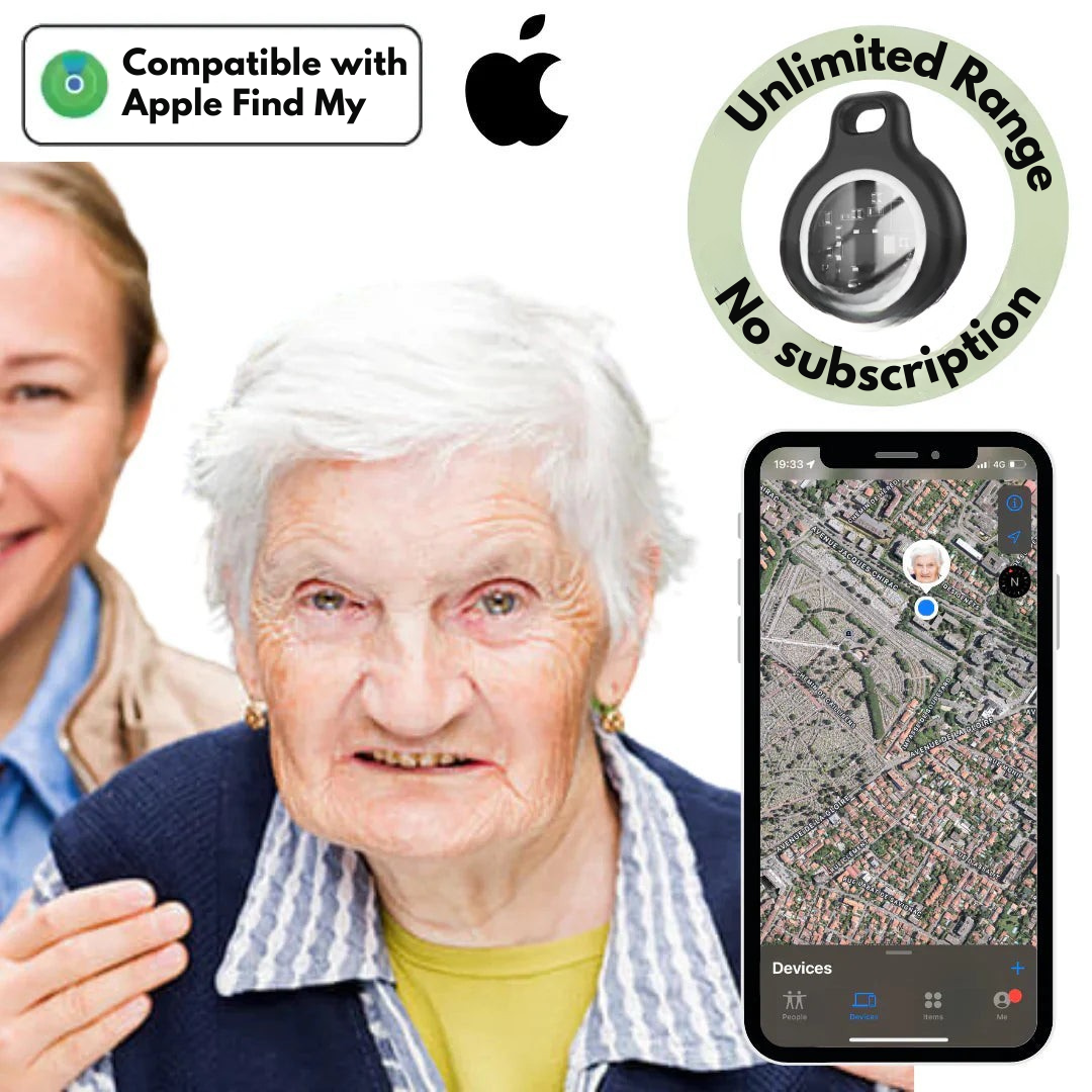 Lisslune | GPS Tracker for Seniors | Real-Time Tracking, Waterproof & No Subscription Fees for Peace of Mind
