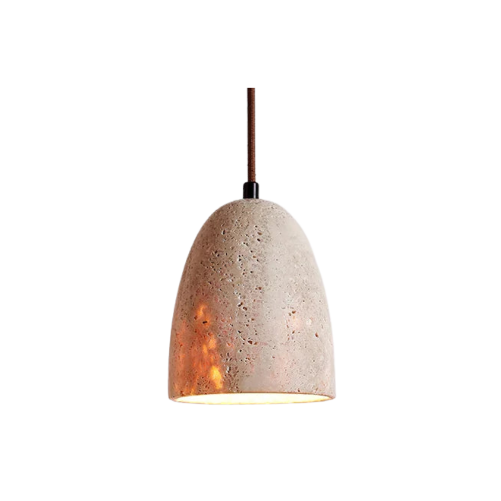 Lisslune | TerraLume – Pendant lamp with natural stone structure and warm glow