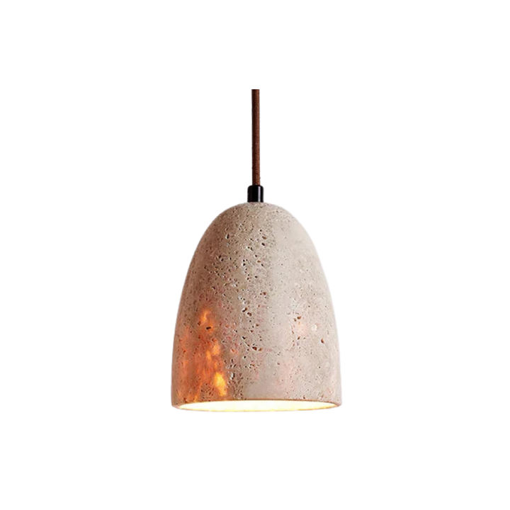 Lisslune | TerraLume – Pendant lamp with natural stone structure and warm glow