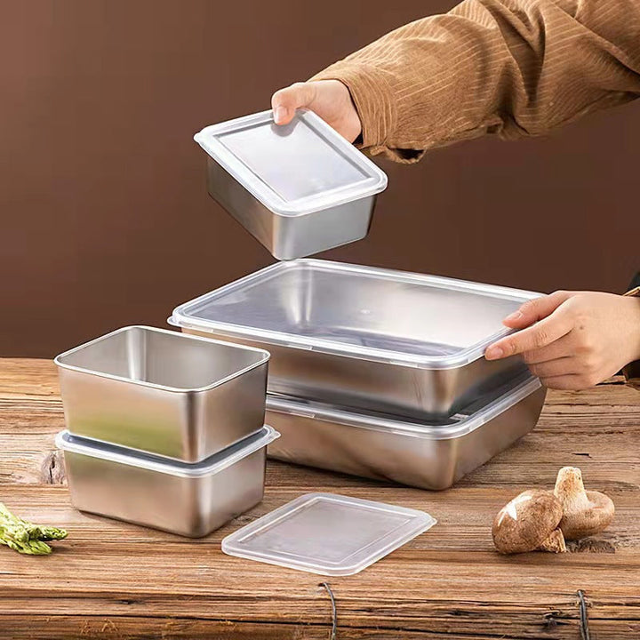 Lisslune | Stainless steel square plate (with lid)