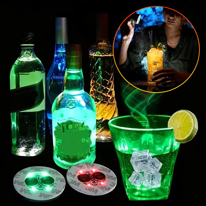 Lisslune | LED glowing bottle stickers and coasters