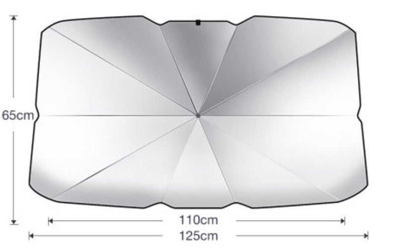Lisslune | Foldable Car Windshield UV Protection Sunscreen Heat Insulation Umbrella, with Storage Bag, Suitable for Most Vehicles