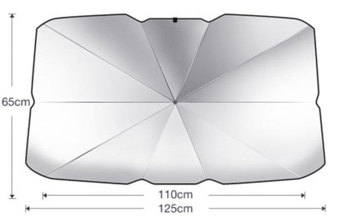 Lisslune | Foldable Car Windshield UV Protection Sunscreen Heat Insulation Umbrella, with Storage Bag, Suitable for Most Vehicles