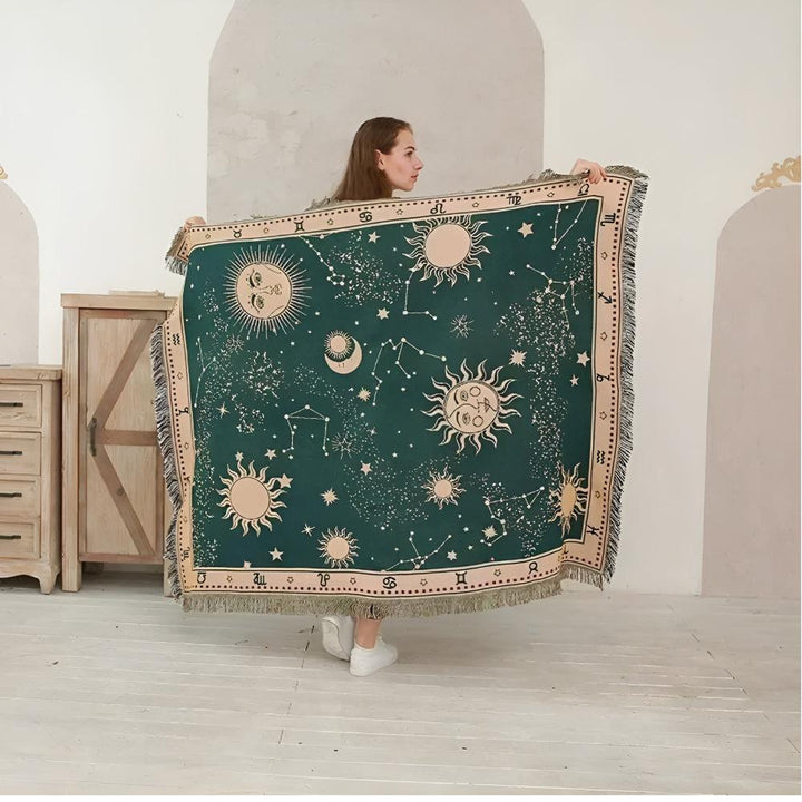Lisslune | Sun Moon Stars Celestial Blanket