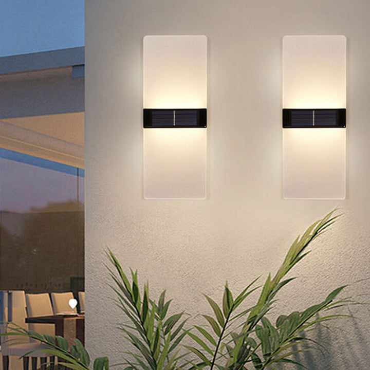 Lisslune | LumaZen Solar LED Wall Lamp | Weatherproof | Solar Powered Outdoor Lighting | Garden & Patio Decor