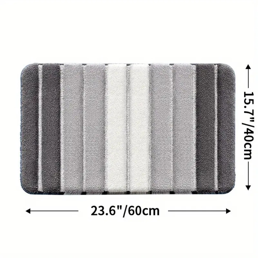 Lisslune | Lumiere Striped Absorbent Bath Mat