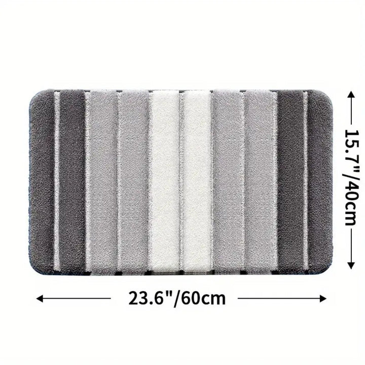 Lisslune | Lumiere Striped Absorbent Bath Mat