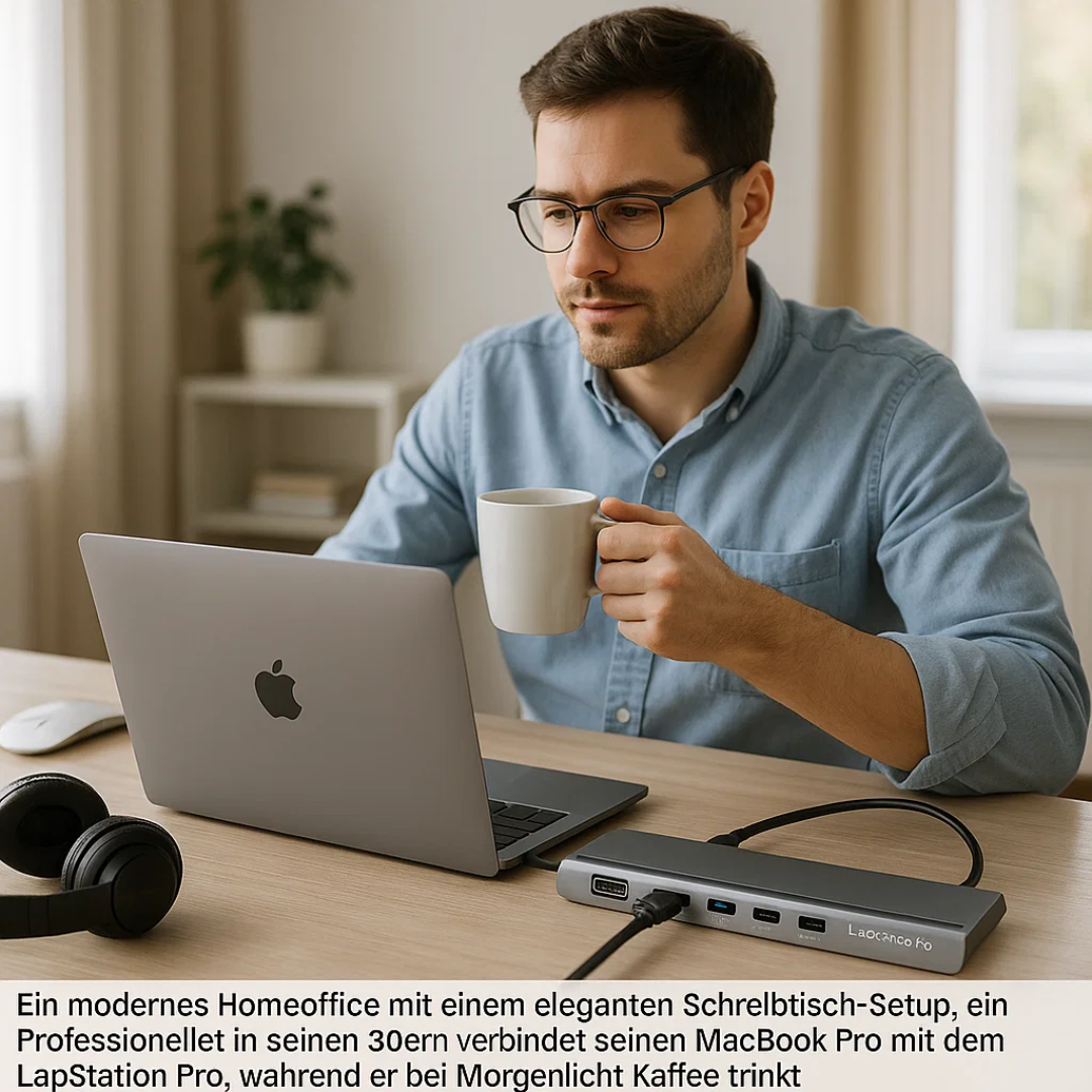 Lisslune | LapStation Pro – 11-in-1 USB-C Laptop Docking Station with HDMI, Ethernet & SD Card Ports