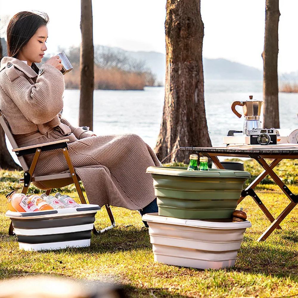 Lisslune | Foldable Ultra Flex Multi-Use Basket – For Camping, BBQ and Household Use