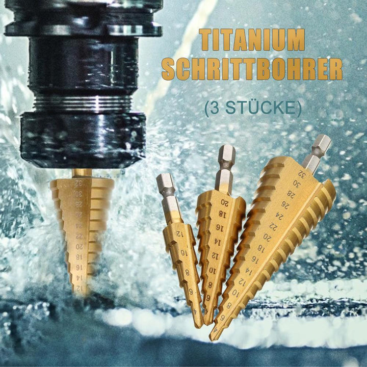 Lisslune | Titanium Step Drill (3 Pieces)