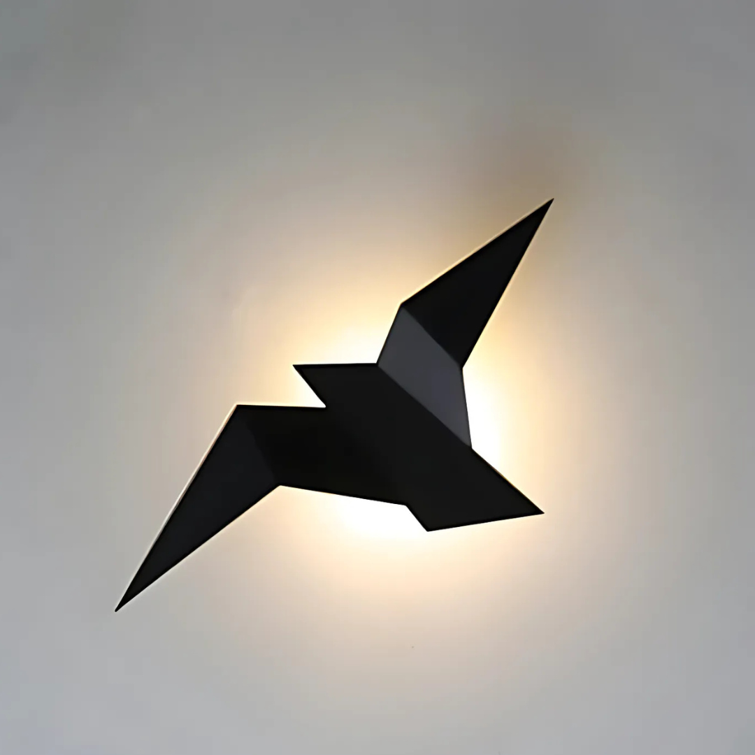 Lisslune | Origami Wall Lamp – Unique Wall Lighting in Japanese Style for Living Room and Bedroom