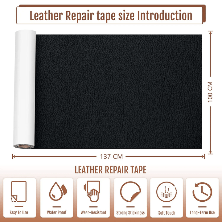 Lisslune | Jumbo XL Luxe Litchi Leather Repair Stickers - Stylish Solutions for Elegant Furniture Repairs
