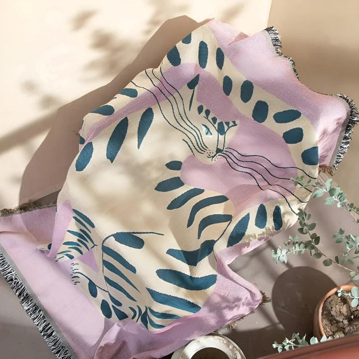 Lisslune | Artful She Tiger Throw Blanket