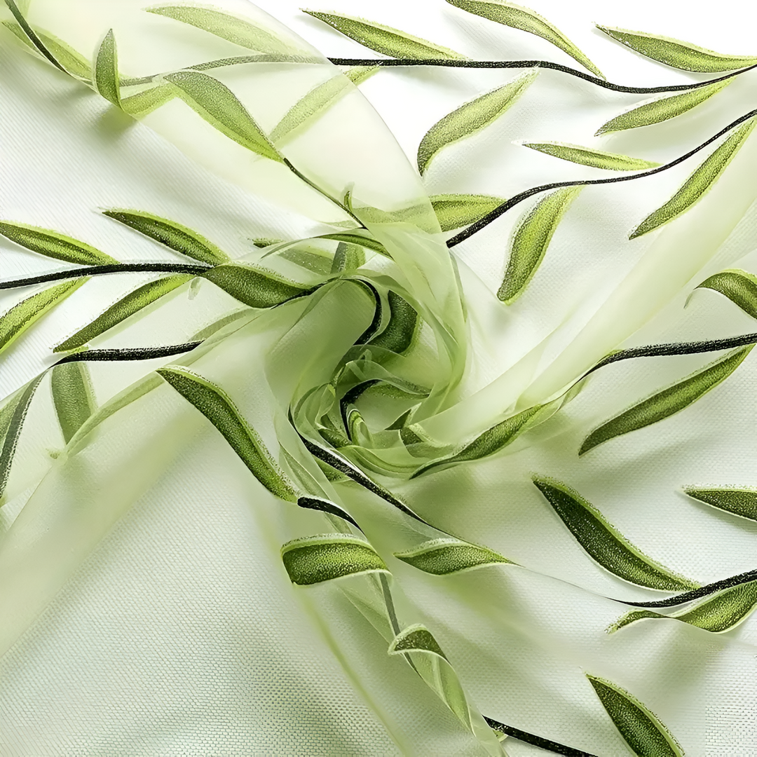 Lisslune | Willow Leaf Strip Window Curtains