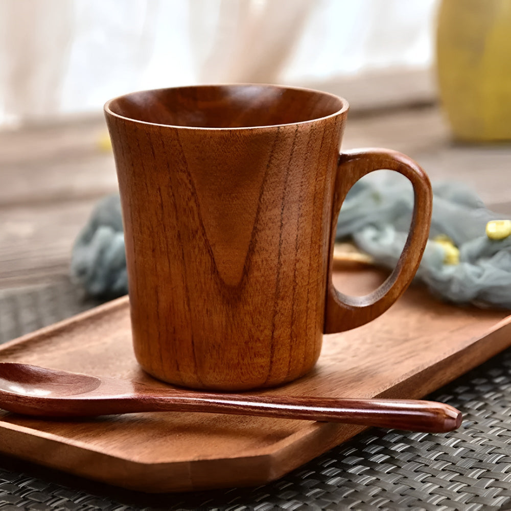 Lisslune | Rustic Japanese Style Wooden Mug