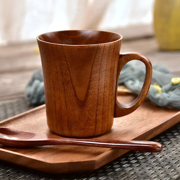 Lisslune | Rustic Japanese Style Wooden Mug