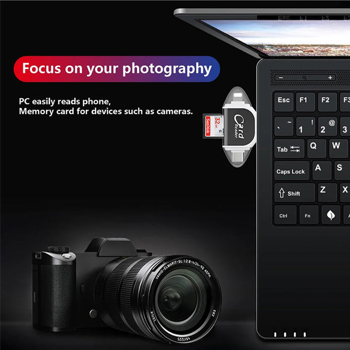 Lisslune | Multi-Port 4 in1 Universal SD TF Card Reader
