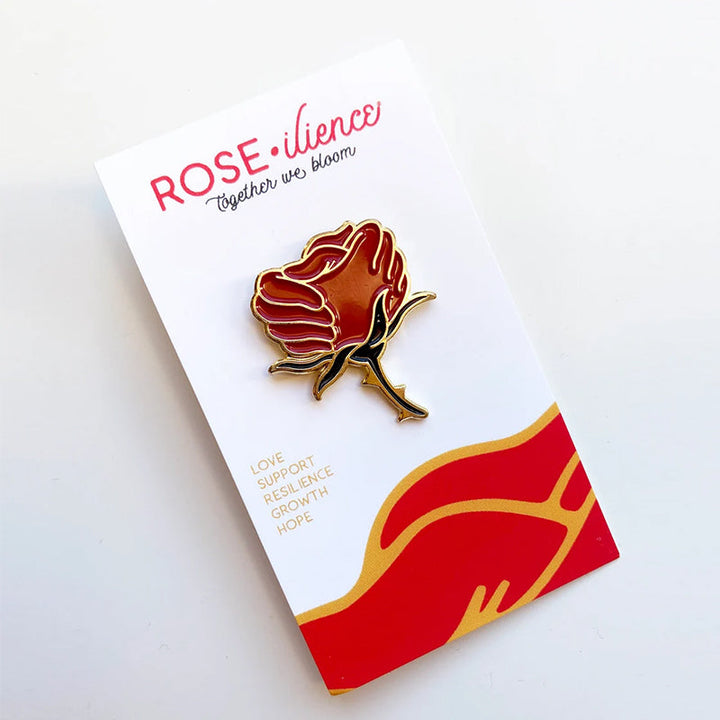 Lisslune | Rose Resilience Enamel Lapel Pin