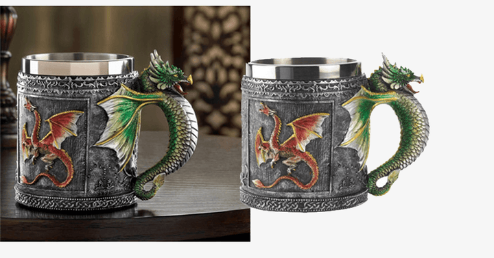 Lisslune | 3D Stainless Steel Dragon Mug – Make your kids happier with a funky mug!