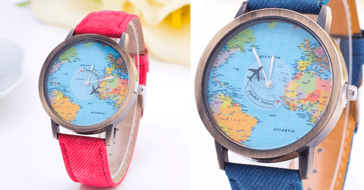 Lisslune | Unisex Watch Unique Design World Map Quartz Watch
