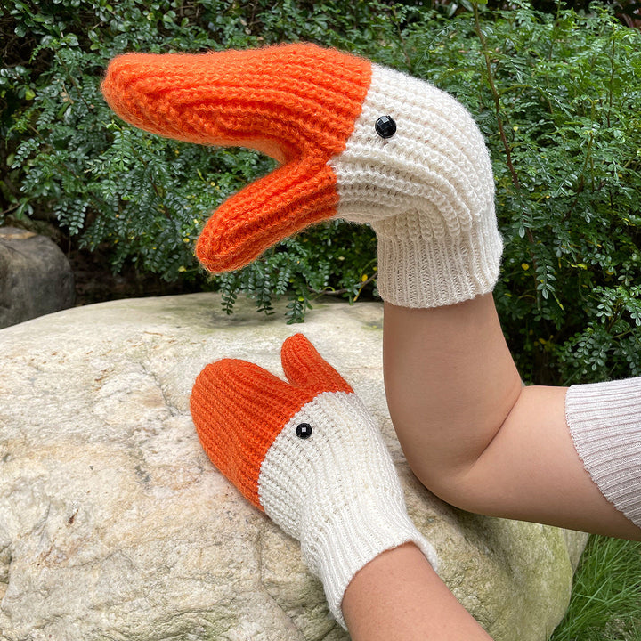 Lisslune | Knitted Warm Duck Skin Gloves