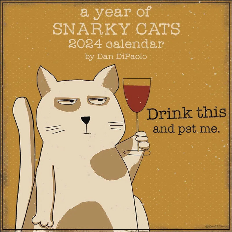 Lisslune | A Year of the Purring Cats 2024 Wall Calendar