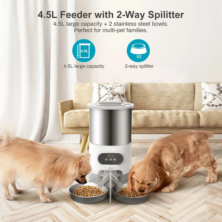 Lisslune | 2-Way Splitter Automatic Smart Pet Feeding Station