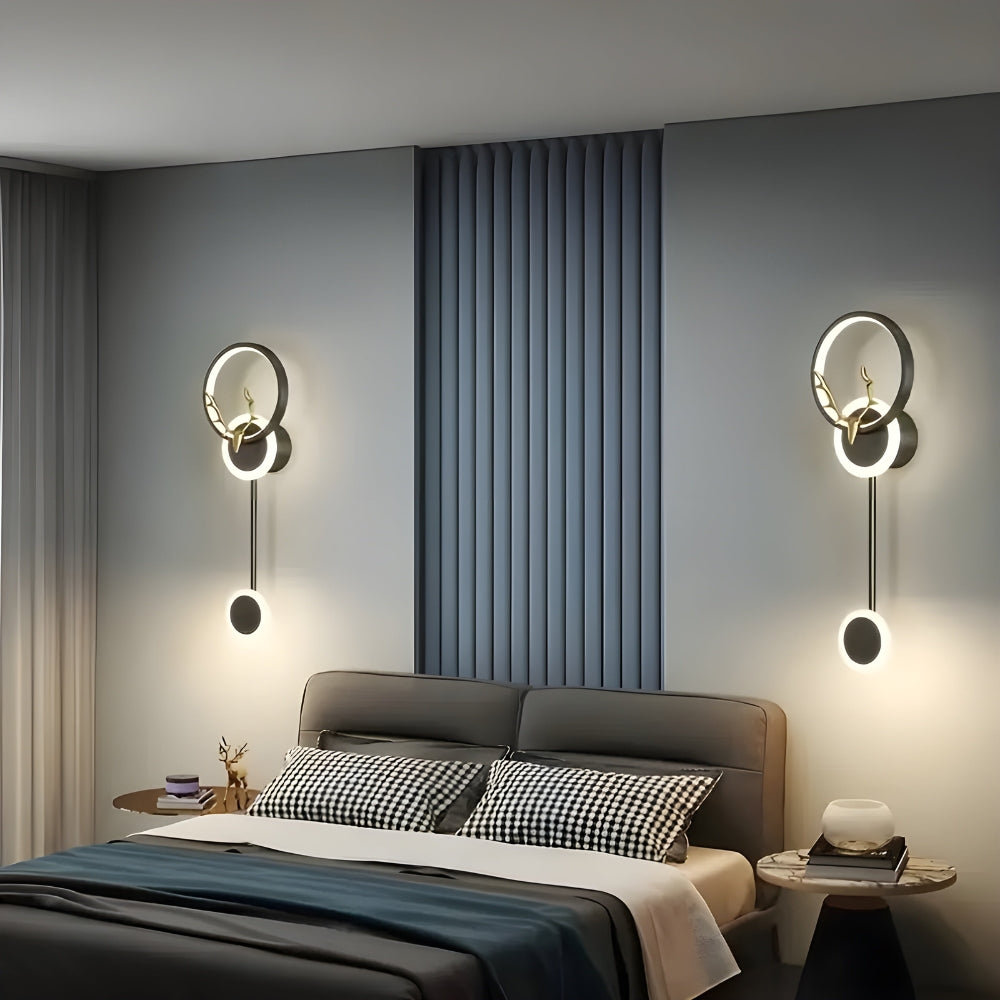 Lisslune | LumiNest – Elegant double wall lamp for minimalist and atmospheric lighting in the home