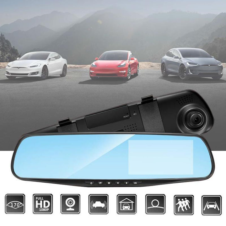 Lisslune | Car rearview mirror, the recorder doubles before and after recording with reversing the image tape