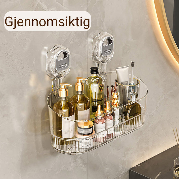 Lisslune | Storage rack with suction cup and drainage hole
