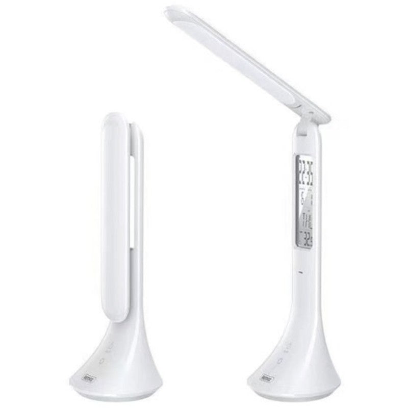 Lisslune | Rechargeable Foldable Eye-caring Desk Lamp, with Flicker-free, Adjustable Brightness, Time, Date & Temperature Display