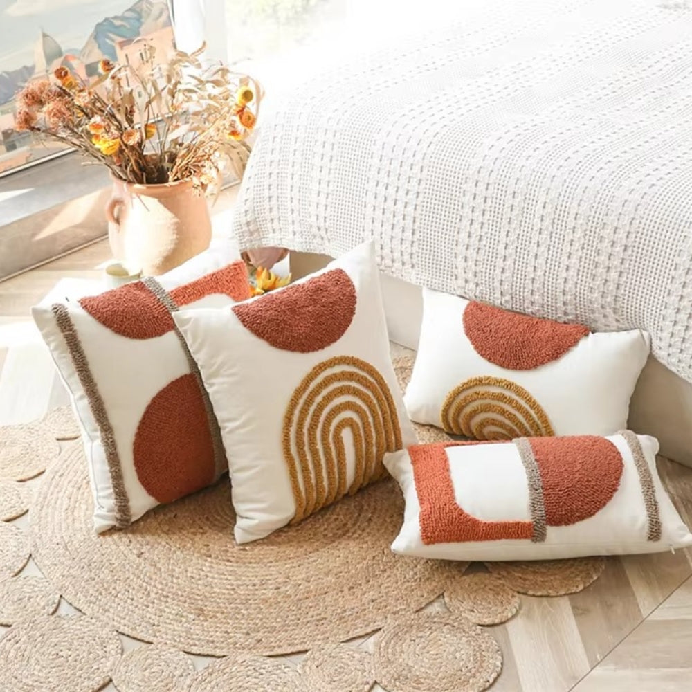 Lisslune | Eden Geometric Embroidery Cushion Cover
