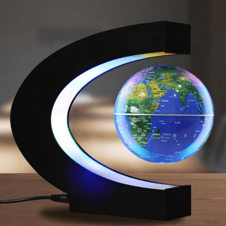 Lisslune | AstroGlobe LED World Globe – Floating Globe Lamp with Magnetic Suspension