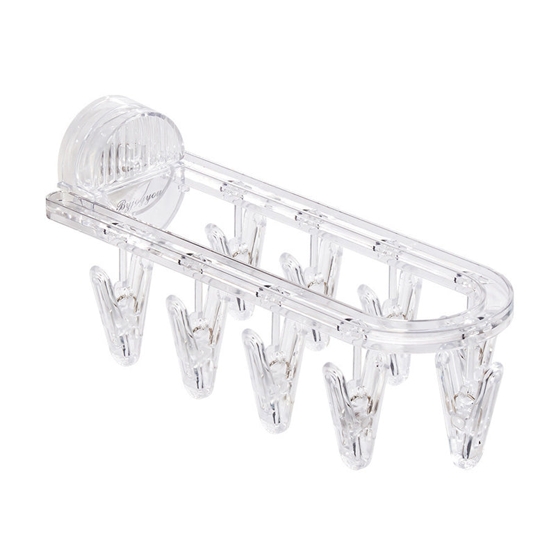Lisslune | Suction cup collapsible clothes hanger with clip