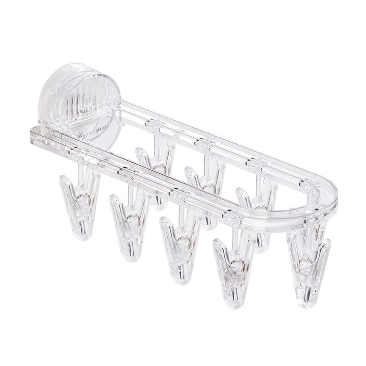 Lisslune | Suction cup collapsible clothes hanger with clip