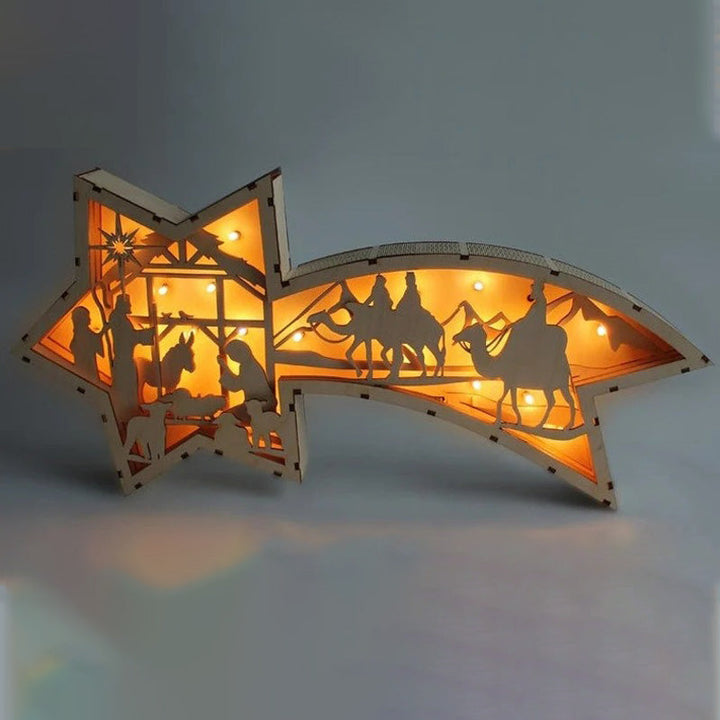 Lisslune | LED Wood Christmas Star Light