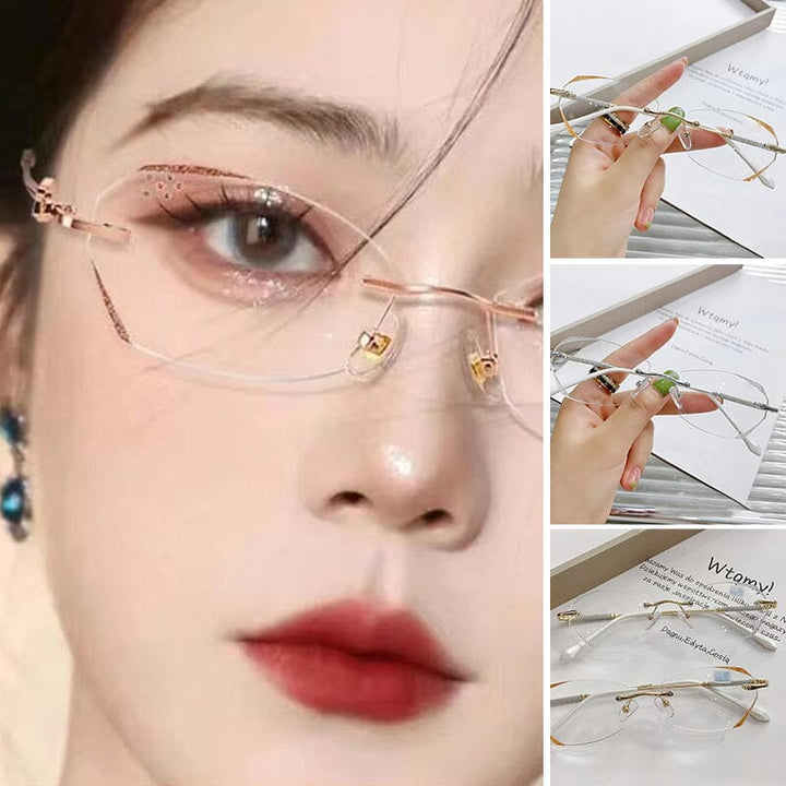 Lisslune | Fashionable rimless blue light blocking reading glasses