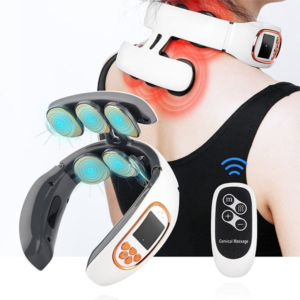 Lisslune | Neck & Shoulder Massager with Heat for Pain Relief - Heat & Pulse Therapy