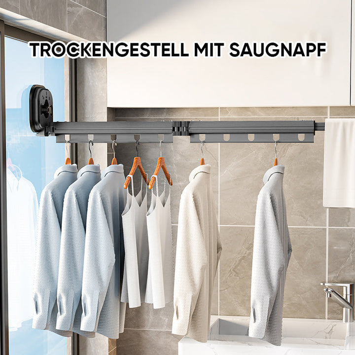 Lisslune | Foldable clothes rack for wall mounting with suction cup