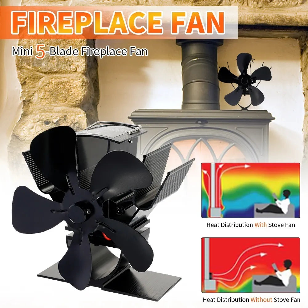 Lisslune | Best Wood Burner Stove Fan for Log Burning Fire Stove