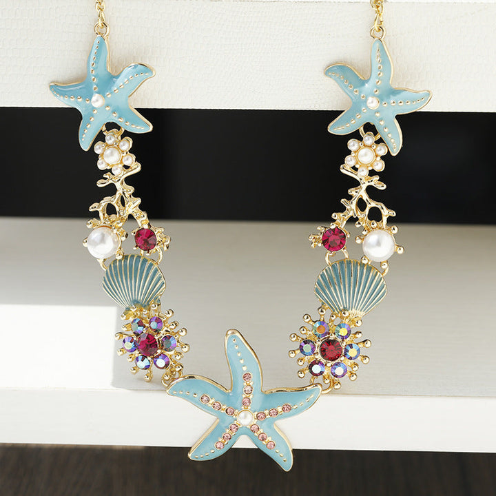 Lisslune | Shell Starfish Pearl Necklace