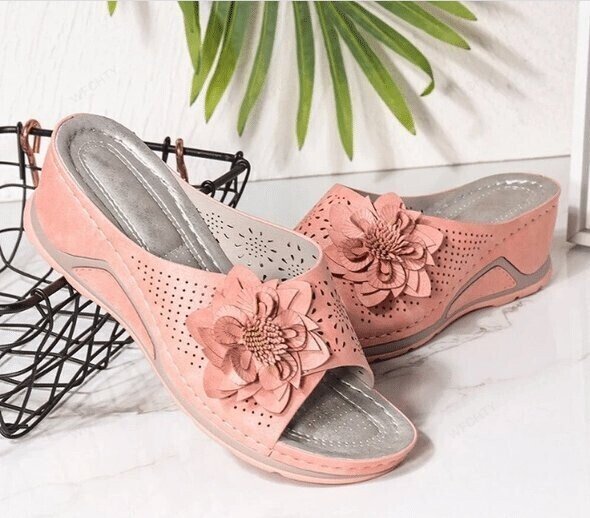 Lisslune | Leather Soft Footbed Orthopedic Arch-Support Sandals