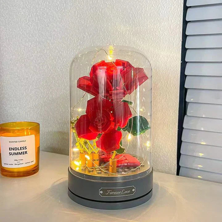 Lisslune | PetalTunes – Lego Rose Music Box for Home Decoration and Thoughtful Gifts