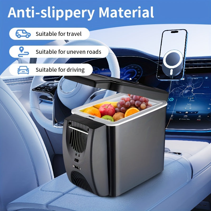 Lisslune | Compact 6L Portable Mini Fridge for Cars – DC 12V Electric Cooler for Drinks, Seafood and Fruits, Ideal for Travel and Outdoor Adventures